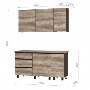 Кухня Энигма 1.6 м (венге/дуб каньон) в Ноябрьске - noyabrsk.mebel24.online | фото 5