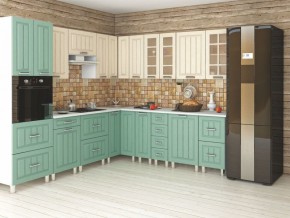 Кухня модульная Луксор бирюза-кремовый в Ноябрьске - noyabrsk.mebel24.online | фото 2