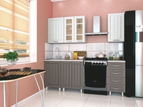 Кухня модульная Луксор серый-белый в Ноябрьске - noyabrsk.mebel24.online | фото 1