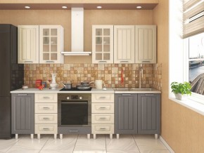 Кухня модульная Луксор серый-кремовый в Ноябрьске - noyabrsk.mebel24.online | фото 3