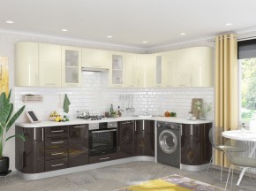Кухня Танго модульная шоколад-белый в Ноябрьске - noyabrsk.mebel24.online | фото