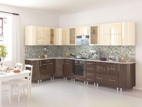 Кухня Танго модульная шоколад-ваниль в Ноябрьске - noyabrsk.mebel24.online | фото 1