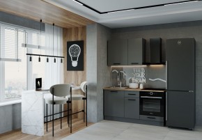 Кухонный гарнитур Антрацит 1600 (Стол. 38мм) в Ноябрьске - noyabrsk.mebel24.online | фото