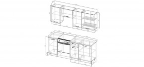 Кухонный гарнитур Белый Глянец 2000 (Стол. 38мм) в Ноябрьске - noyabrsk.mebel24.online | фото 2