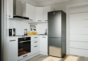 Кухонный гарнитур Белый Глянец 2200*1000 (Стол. 38мм) в Ноябрьске - noyabrsk.mebel24.online | фото