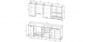 Кухонный гарнитур Каппучино 2400 h950 (Стол. 26мм) в Ноябрьске - noyabrsk.mebel24.online | фото 2