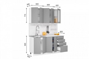 Кухонный гарнитур Кельн 1600 (софт пломбир) в Ноябрьске - noyabrsk.mebel24.online | фото 2