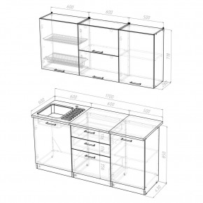 Кухонный гарнитур Лира Экстра 1700 в Ноябрьске - noyabrsk.mebel24.online | фото 4