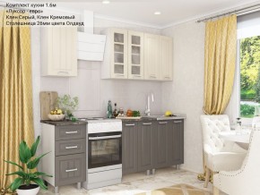 Кухонный гарнитур Луксор-евро 1600 серый-кремовый в Ноябрьске - noyabrsk.mebel24.online | фото