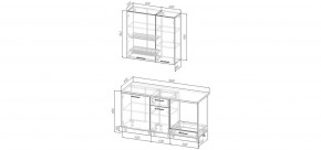 Кухонный гарнитур Меренга 1600 h950 (Стол. 38мм) в Ноябрьске - noyabrsk.mebel24.online | фото 2