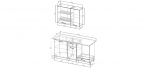 Кухонный гарнитур Смоки 1600 (Стол. 38мм) в Ноябрьске - noyabrsk.mebel24.online | фото 2