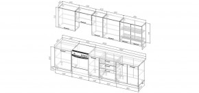 Кухонный гарнитур Смоки 3000 (Стол. 38 мм) в Ноябрьске - noyabrsk.mebel24.online | фото 2