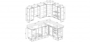Кухонный гарнитур Старое Дерево 2200*1600 h950 (Стол. 26мм) в Ноябрьске - noyabrsk.mebel24.online | фото 2