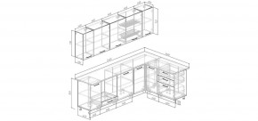 Кухонный гарнитур Умбра 2600*1600 (Стол. 26мм) в Ноябрьске - noyabrsk.mebel24.online | фото 2