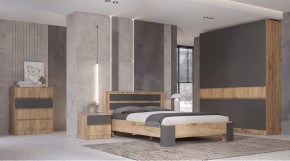 ЛЕНОРА Спальный гарнитур (модульный) графит в Ноябрьске - noyabrsk.mebel24.online | фото