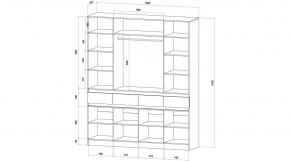 ЛЕНОРА Спальный гарнитур (модульный) графит в Ноябрьске - noyabrsk.mebel24.online | фото 9