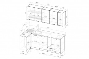 ЛИОРА Кухонный гарнитур Прайм 400 (1100*2000 мм) в Ноябрьске - noyabrsk.mebel24.online | фото 2