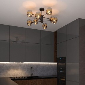 Люстра на штанге Eurosvet Arcada 70127/8 черный/дымчатый в Ноябрьске - noyabrsk.mebel24.online | фото 3