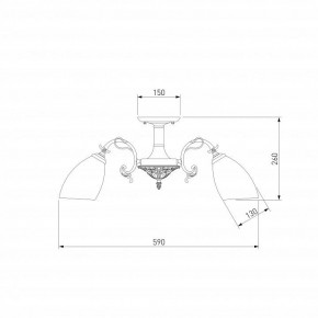 Люстра на штанге Eurosvet Ariele 22010/5 античная бронза в Ноябрьске - noyabrsk.mebel24.online | фото 3