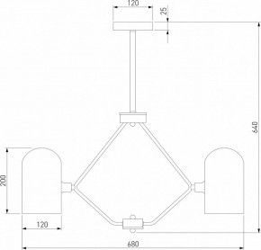 Люстра на штанге Eurosvet Bambola 60157/5 латунь в Ноябрьске - noyabrsk.mebel24.online | фото 4