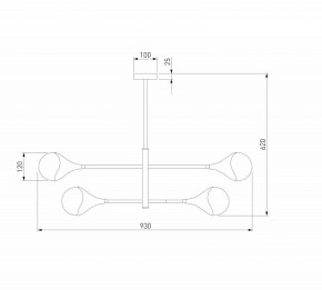 Люстра на штанге Eurosvet Calyx 60168/6 латунь в Ноябрьске - noyabrsk.mebel24.online | фото 3