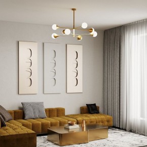 Люстра на штанге Eurosvet Calyx 60168/8 латунь в Ноябрьске - noyabrsk.mebel24.online | фото 4