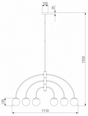 Люстра на штанге Eurosvet Cenacolo 30179/6 черный в Ноябрьске - noyabrsk.mebel24.online | фото 3