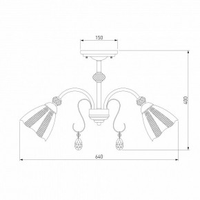 Люстра на штанге Eurosvet Floranse 30155/5 античная бронза в Ноябрьске - noyabrsk.mebel24.online | фото 3