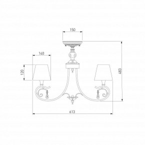 Люстра на штанге Eurosvet Incanto 60069/5 серебро в Ноябрьске - noyabrsk.mebel24.online | фото 6