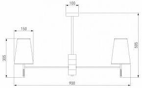 Люстра на штанге Eurosvet Milazzo 60137/8 хром в Ноябрьске - noyabrsk.mebel24.online | фото 3