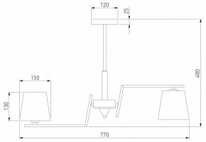 Люстра на штанге Eurosvet Ozark 60149/8 латунь в Ноябрьске - noyabrsk.mebel24.online | фото 3