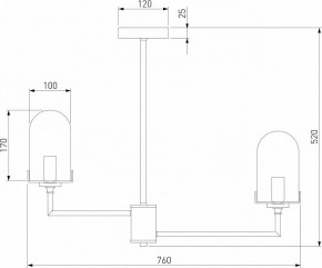 Люстра на штанге Eurosvet Pluto 60156/8 хром в Ноябрьске - noyabrsk.mebel24.online | фото 4