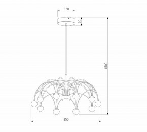 Люстра на штанге Eurosvet Ragno 90030/10 LED золото в Ноябрьске - noyabrsk.mebel24.online | фото 5