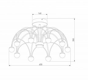 Люстра на штанге Eurosvet Ragno 90035/10 LED черный в Ноябрьске - noyabrsk.mebel24.online | фото 4
