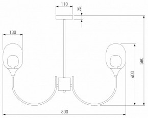 Люстра на штанге Eurosvet Spritz 70217/8 латунь в Ноябрьске - noyabrsk.mebel24.online | фото 5