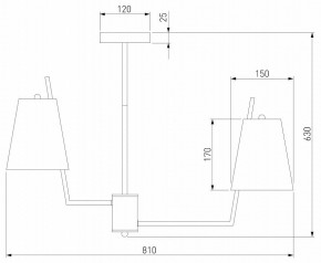 Люстра на штанге Eurosvet Topanga 60173/8 латунь в Ноябрьске - noyabrsk.mebel24.online | фото 4