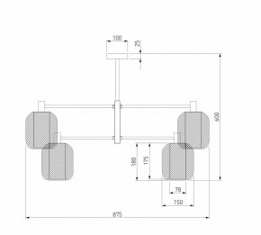 Люстра на штанге Eurosvet Voile 30192/8 золото в Ноябрьске - noyabrsk.mebel24.online | фото 4
