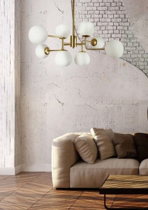 Люстра на штанге Maytoni Erich MOD221-PL-08-G в Ноябрьске - noyabrsk.mebel24.online | фото 4