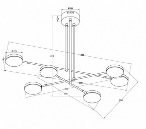 Люстра на штанге Maytoni Fad MOD070PL-L36W3K в Ноябрьске - noyabrsk.mebel24.online | фото 3