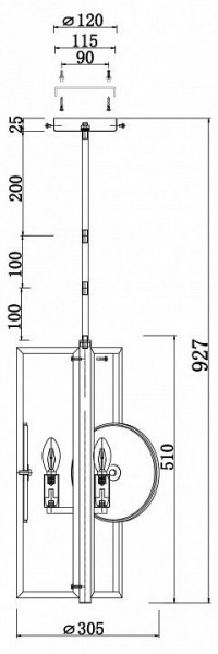 Люстра на штанге Maytoni Marmo MOD099PL-03G в Ноябрьске - noyabrsk.mebel24.online | фото 4