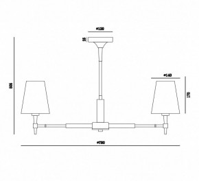 Люстра на штанге Maytoni Zaragoza H001CL-05BS в Ноябрьске - noyabrsk.mebel24.online | фото 6