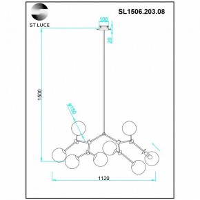 Люстра на штанге ST-Luce Chieti SL1506.203.08 в Ноябрьске - noyabrsk.mebel24.online | фото 7