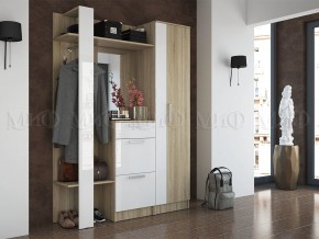 МАРТИНА Прихожая (модульная) белый/дуб сонома в Ноябрьске - noyabrsk.mebel24.online | фото