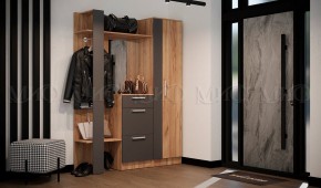 МАРТИНА Прихожая (модульная) дуб крафт/графит в Ноябрьске - noyabrsk.mebel24.online | фото