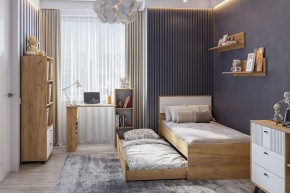МИЛАН Спальня (Дуб Золотой/Белый матовый) в Ноябрьске - noyabrsk.mebel24.online | фото 46
