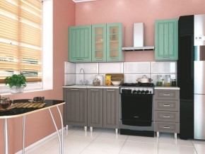 Модульная кухня Луксор серый-бирюза в Ноябрьске - noyabrsk.mebel24.online | фото 1
