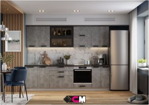Модульная кухня Пасаденна ателье светлое в Ноябрьске - noyabrsk.mebel24.online | фото 1