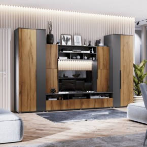 МОНИКА Гостиная 3400 (темно серый) в Ноябрьске - noyabrsk.mebel24.online | фото 1