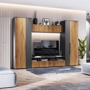 МОНИКА Гостиная (модульная) темно серый в Ноябрьске - noyabrsk.mebel24.online | фото 1