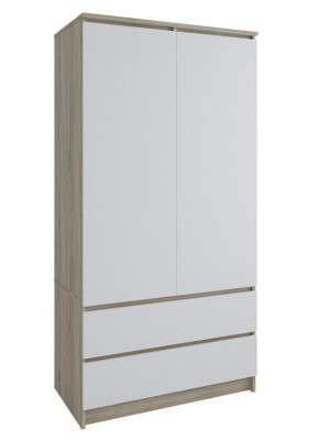 МОРИ МШ 900.1 Шкаф с 2-мя дв. и 2-мя ящ. (Дуб Сонома/Белый) в Ноябрьске - noyabrsk.mebel24.online | фото 1